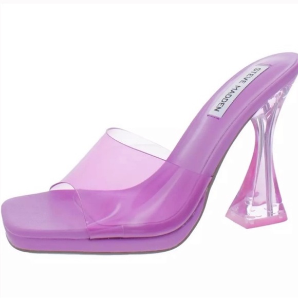 Steve Madden Shoes - Steve Madden Womens Purple Curved Block Heels